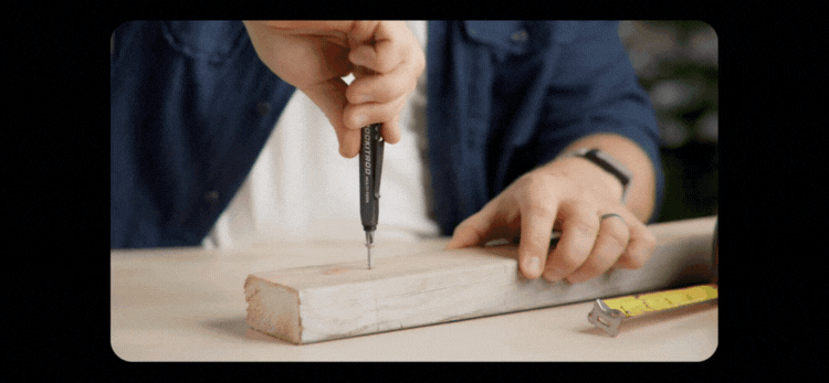 Shows the Pockitrod's Screwdriver feature